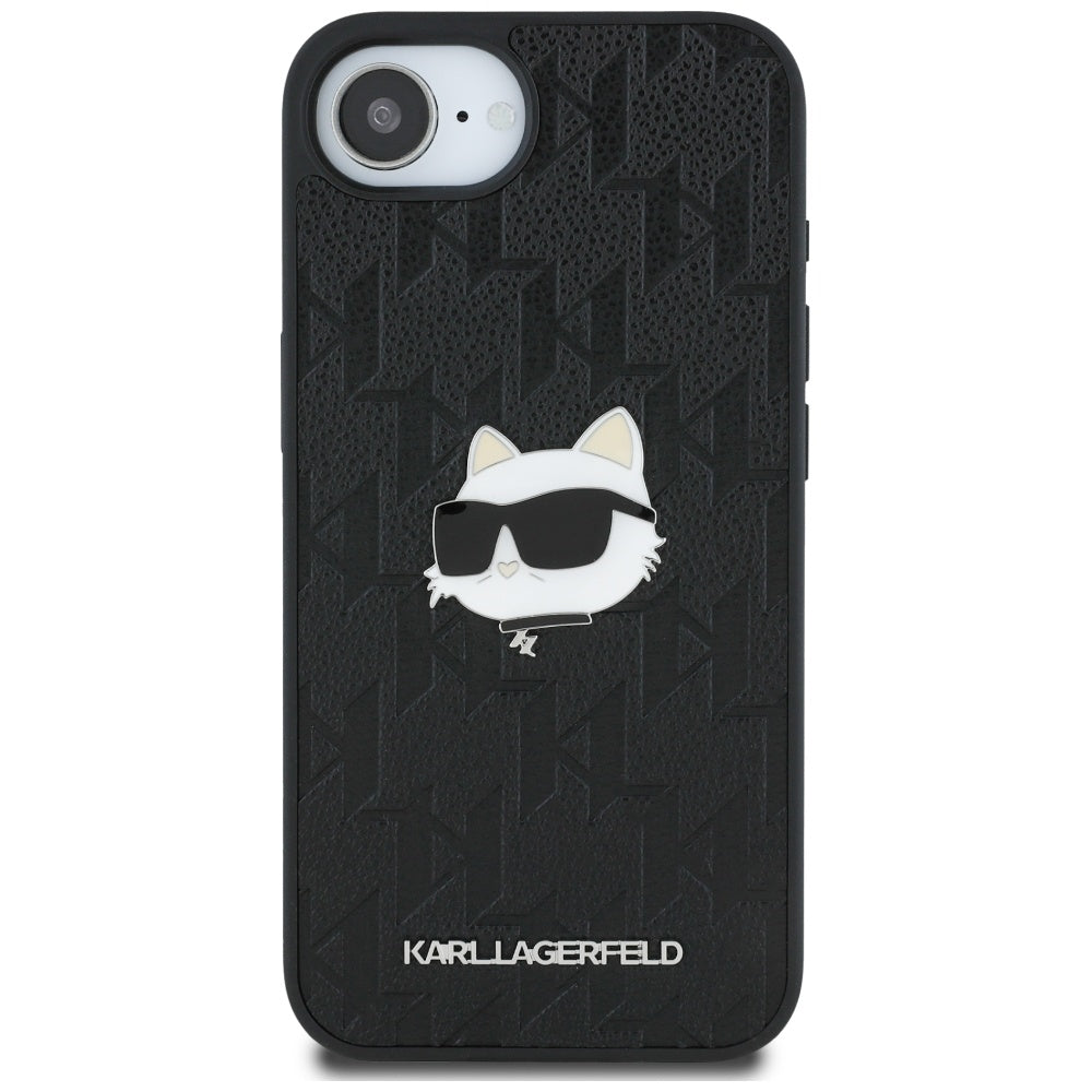 Karl Lagerfeld Monogram dėklas iPhone 16e – juodas