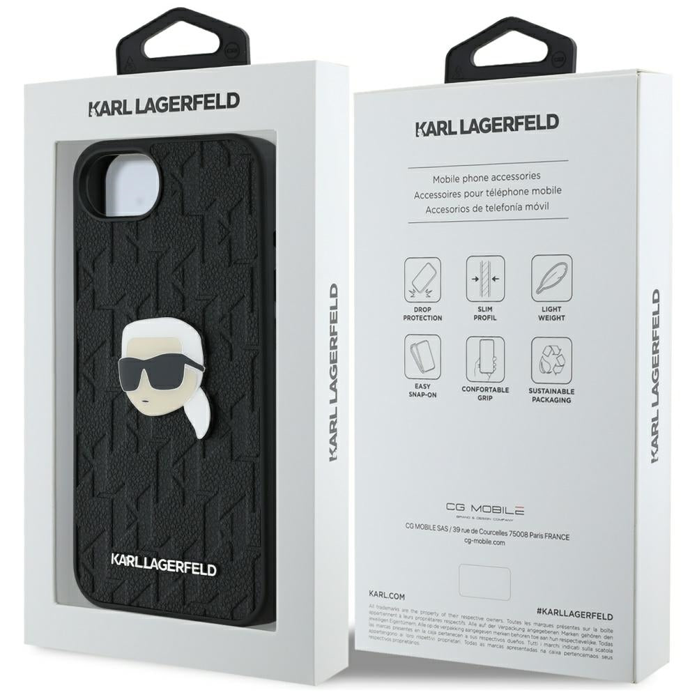 Karl Lagerfeld dėklas iPhone 16e – juodas