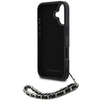 Karl Lagerfeld Saffiano Crystals dėklas iPhone 16 – juodas