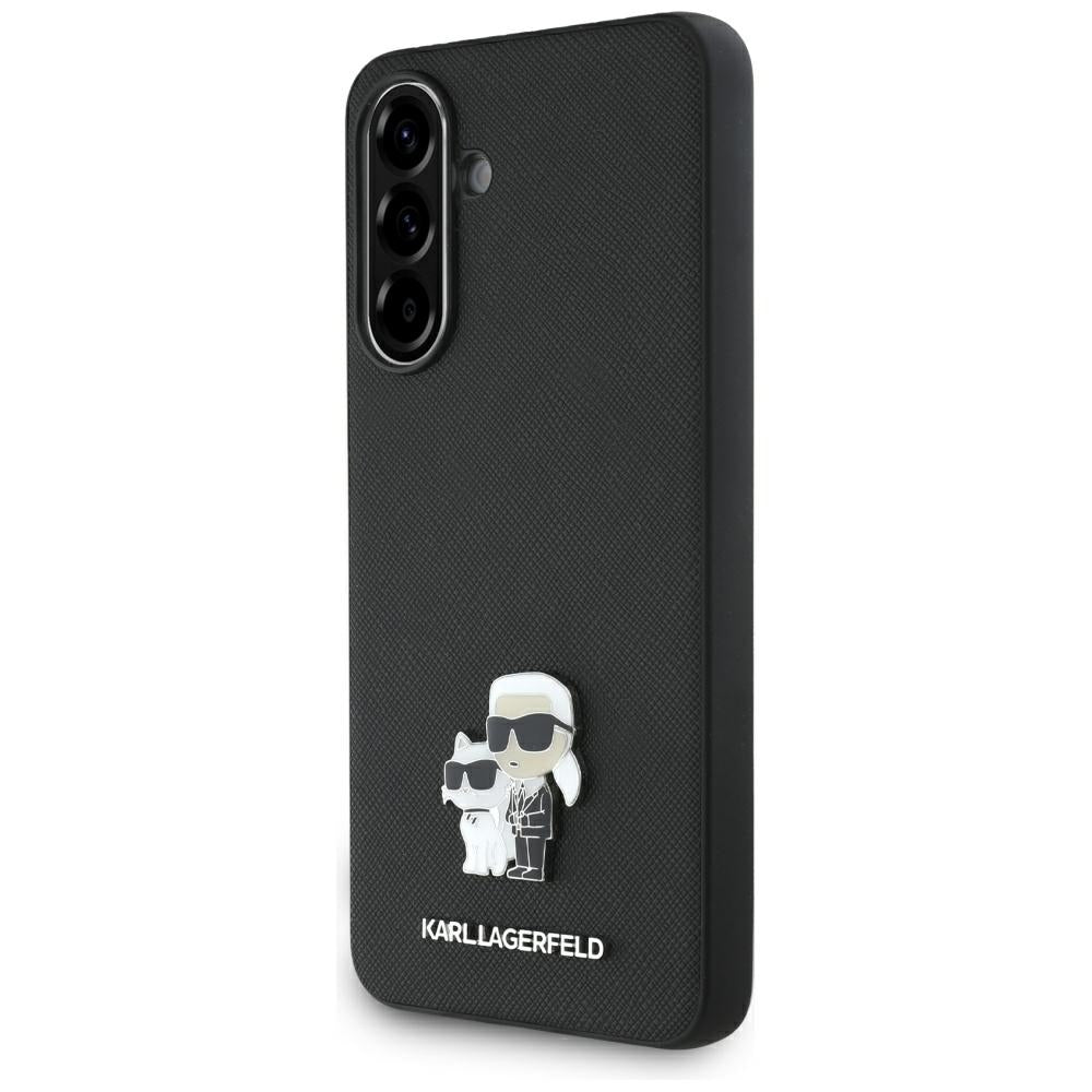 Karl Lagerfeld Saffiano dėklas Samsung Galaxy A56 – juodas -- Samsung Galaxy A56 5G