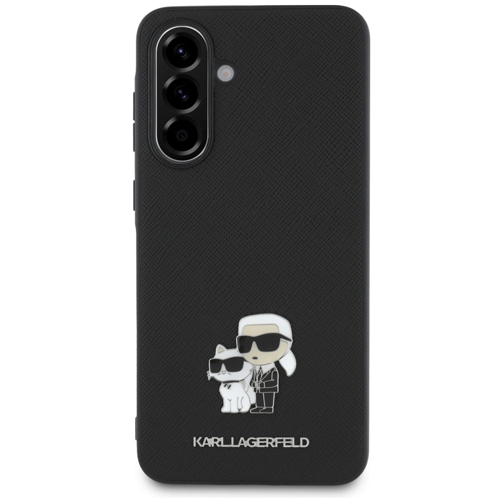 Karl Lagerfeld Saffiano dėklas Samsung Galaxy A56 – juodas -- Samsung Galaxy A56 5G
