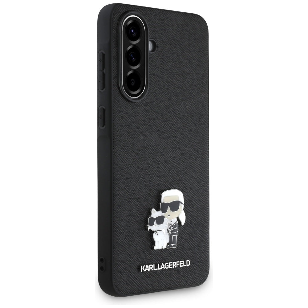 Karl Lagerfeld Saffiano dėklas Samsung Galaxy A56 – juodas -- Samsung Galaxy A56 5G