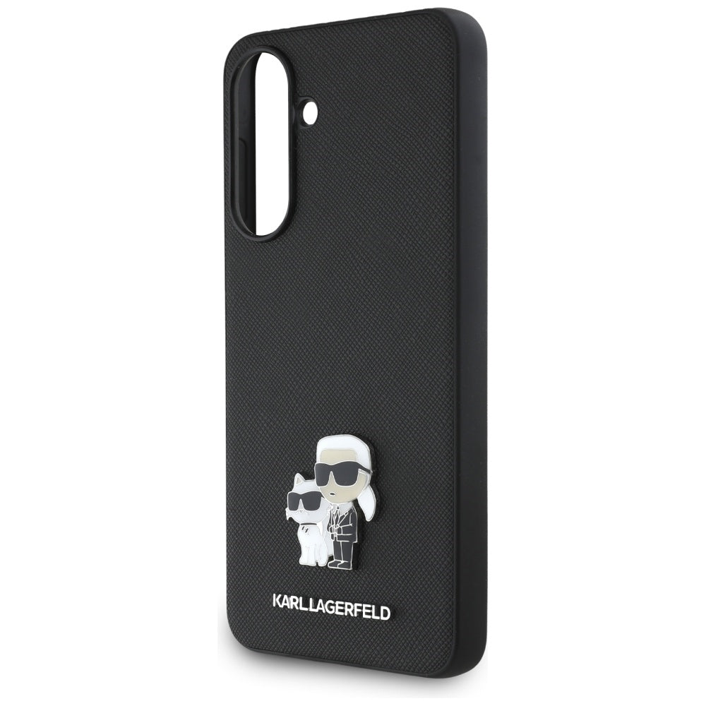 Karl Lagerfeld Saffiano dėklas Samsung Galaxy A56 – juodas -- Samsung Galaxy A56 5G