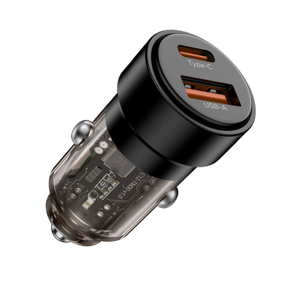 CC03 2 jungčių PD75W automobilinis įkroviklis - juodas -- Cell phone chargers