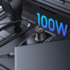 CC03 2 jungčių PD100W automobilinis įkroviklis - juodas -- Cell phone chargers
