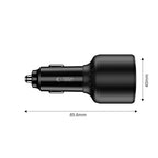CC04 3 jungčių PD130W automobilinis įkroviklis - juodas -- Cell phone chargers