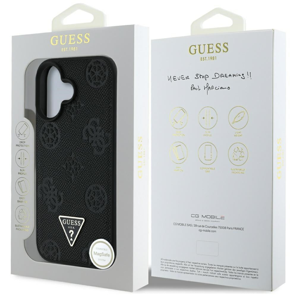 Guess MagSafe dėklas iPhone 16 – juodas