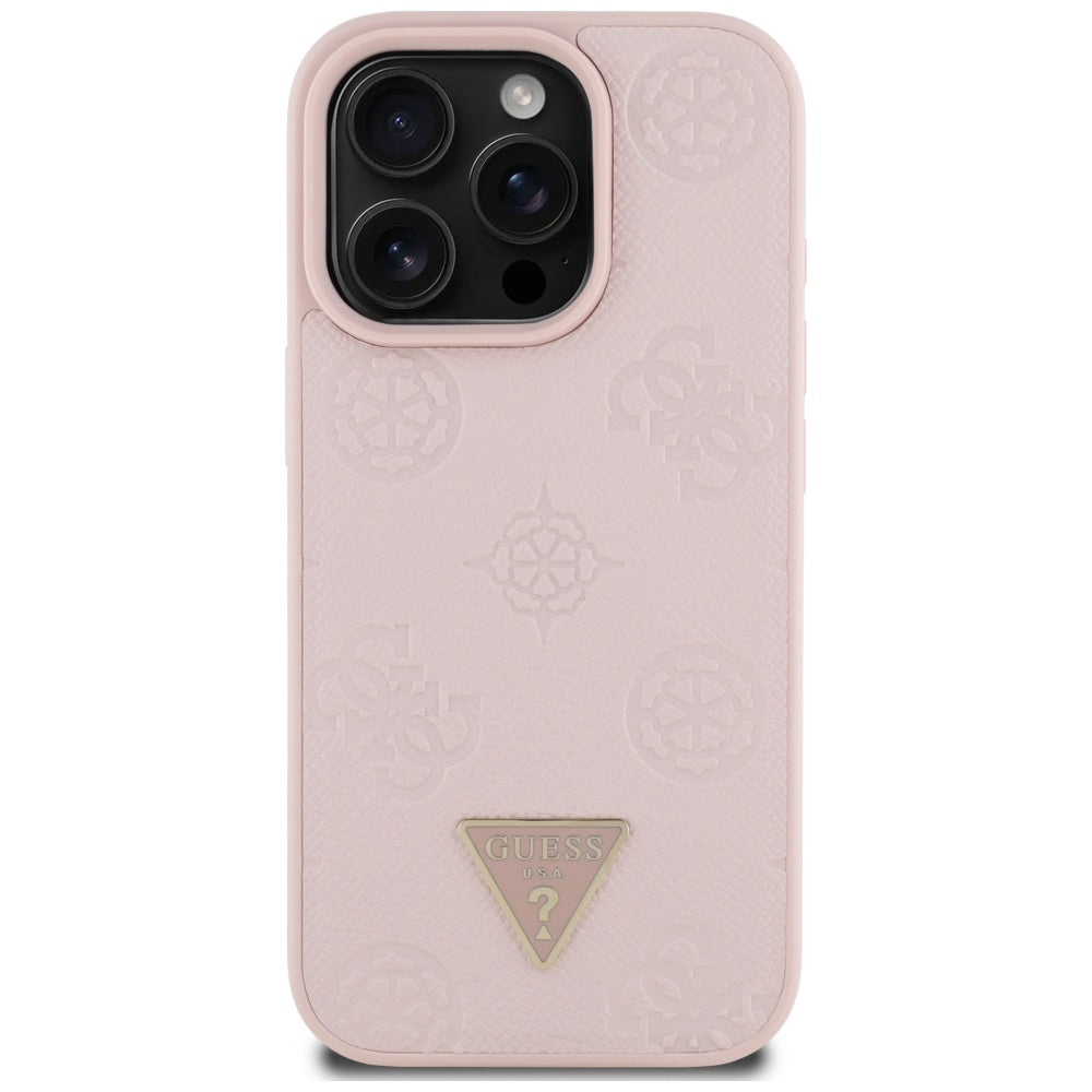 Guess MagSafe dėklas iPhone 16 Pro – rožinis