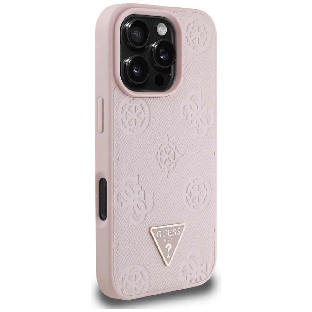 Guess MagSafe dėklas iPhone 16 Pro – rožinis