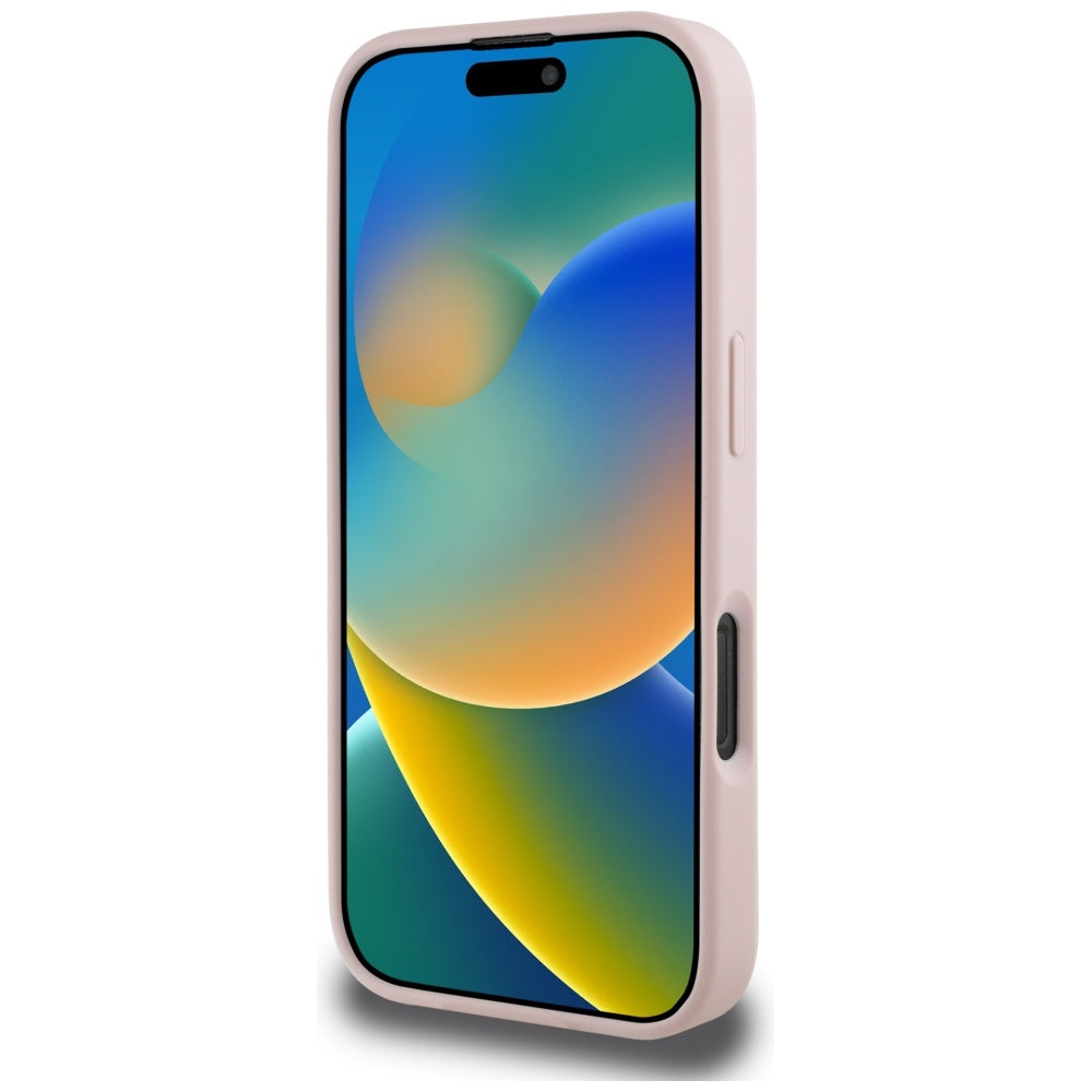 Guess MagSafe dėklas iPhone 16 Pro – rožinis