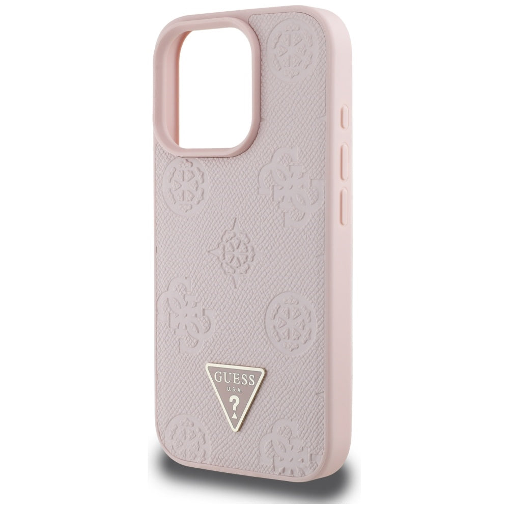 Guess MagSafe dėklas iPhone 16 Pro – rožinis