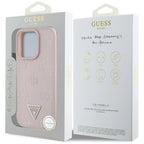 Guess MagSafe dėklas iPhone 16 Pro – rožinis