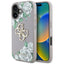 Guess Grained Roses Big 4G Logo iPhone 16 dėklas - violetinis