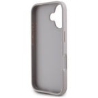 Guess Grained Roses Big 4G Logo iPhone 16 dėklas - violetinis