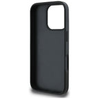 Guess Grained Roses dėklas iPhone 16 Pro – juodas