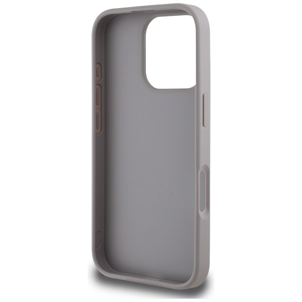 Guess Grained Roses 4G dėklas iPhone 16 Pro Max – violetinis