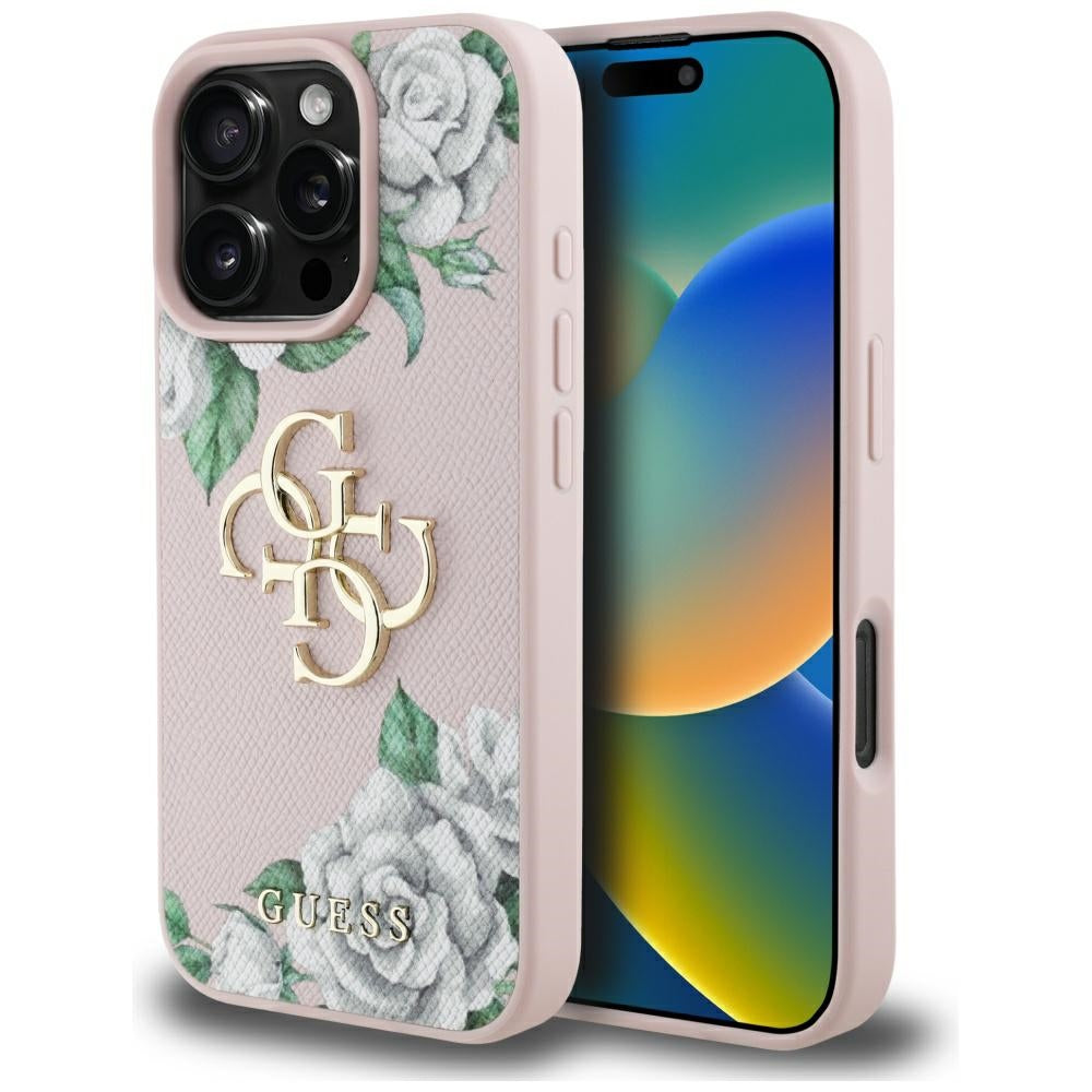 Guess dėklas iPhone 16 Pro Max – rožinis