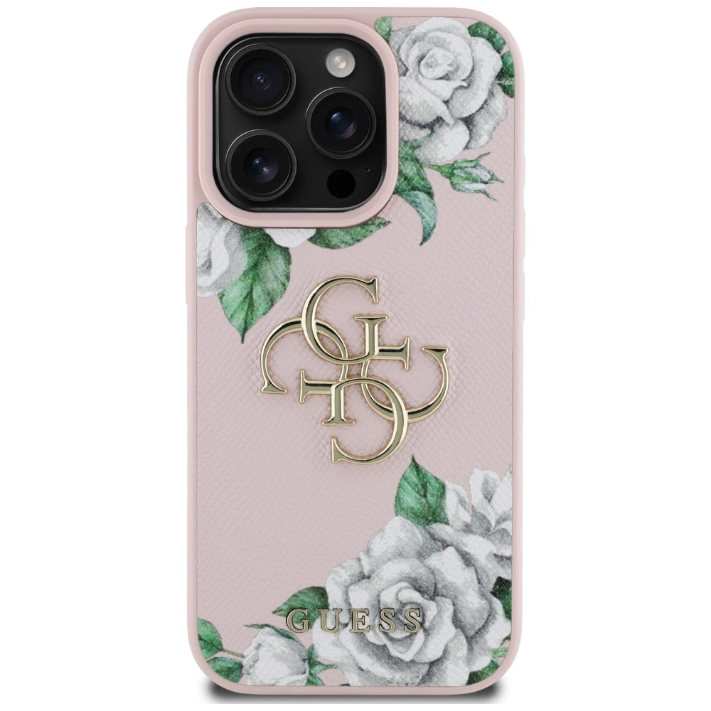 Guess dėklas iPhone 16 Pro Max – rožinis
