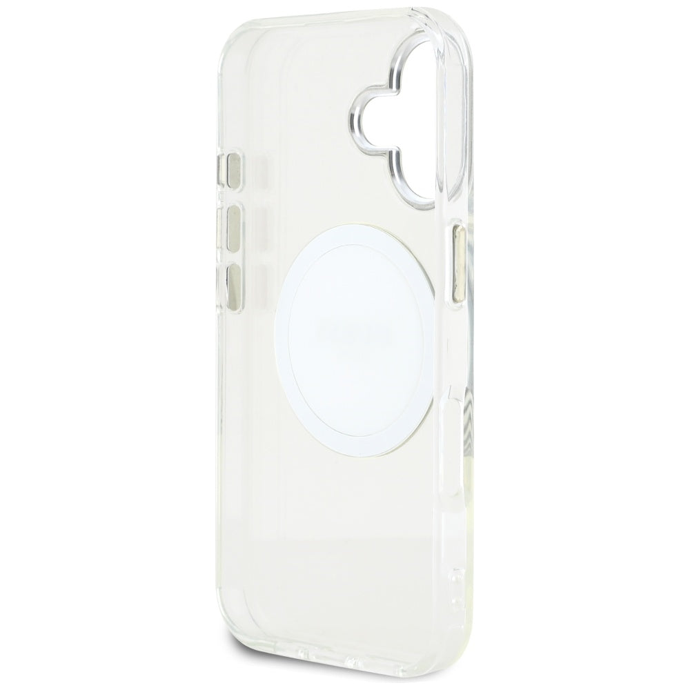 Guess MagSafe dėklas iPhone 16 – baltas