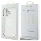 Guess MagSafe dėklas iPhone 16 – baltas