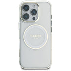 Guess MagSafe dėklas iPhone 16 Pro – baltas
