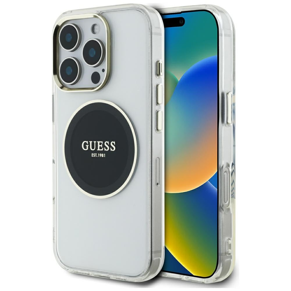 Guess MagSafe dėklas iPhone 16 Pro – juodas -- iPhone 16 Pro