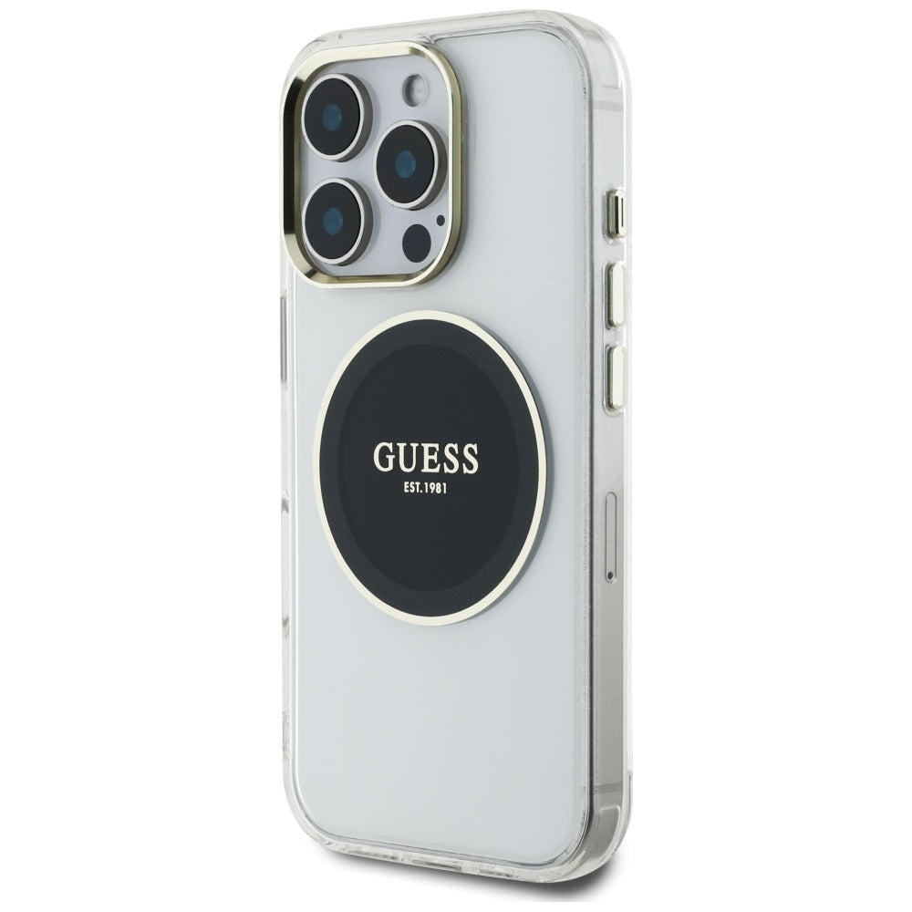 Guess MagSafe dėklas iPhone 16 Pro – juodas -- iPhone 16 Pro
