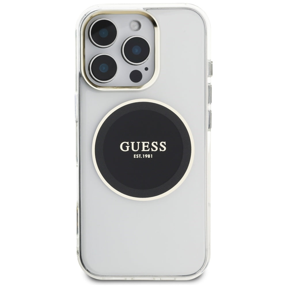 Guess MagSafe dėklas iPhone 16 Pro – juodas -- iPhone 16 Pro