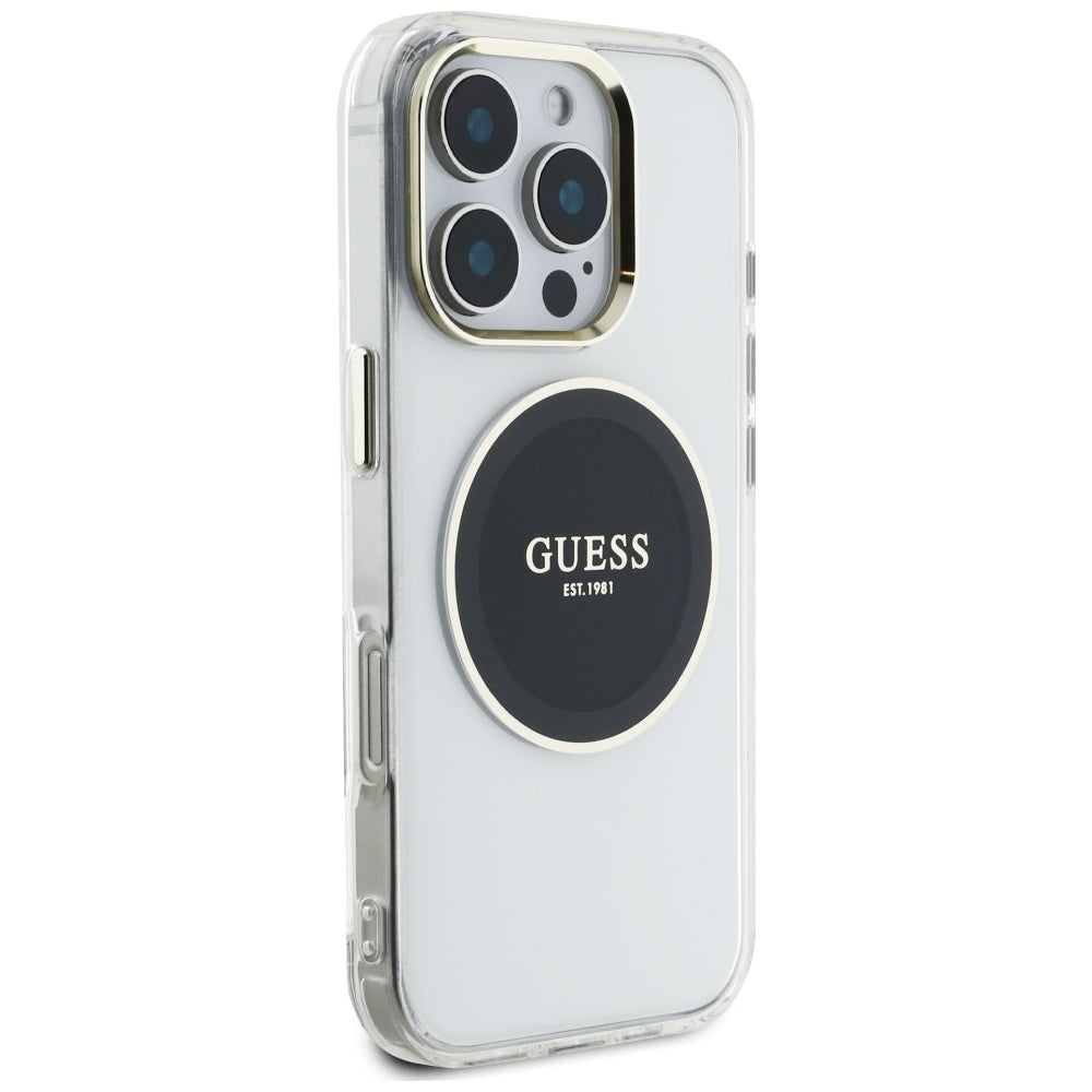 Guess MagSafe dėklas iPhone 16 Pro – juodas -- iPhone 16 Pro