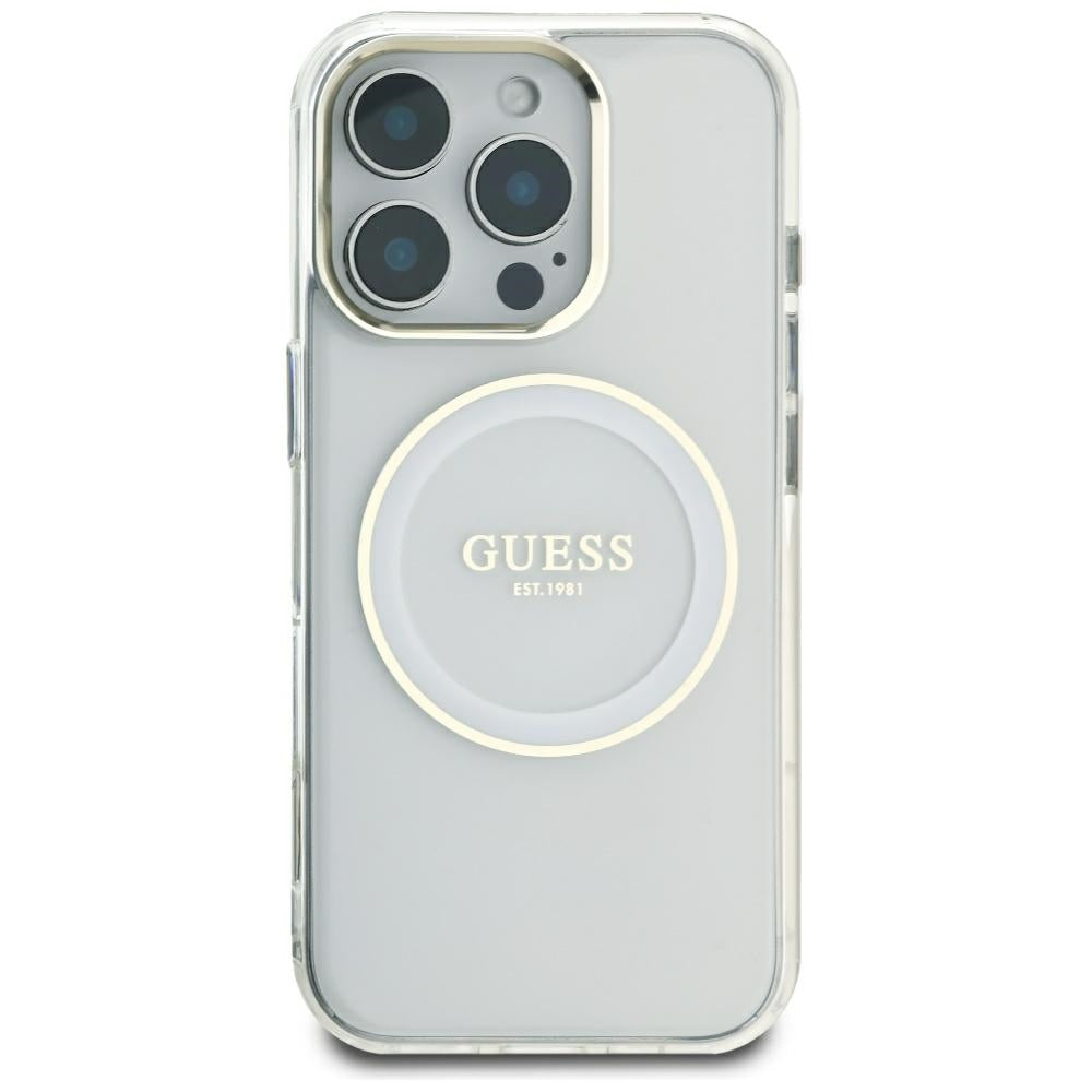 Guess MagSafe dėklas iPhone 16 Pro Max – baltas
