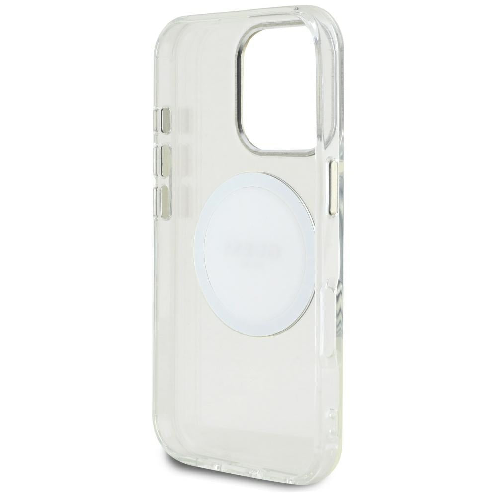 Guess MagSafe dėklas iPhone 16 Pro Max – baltas