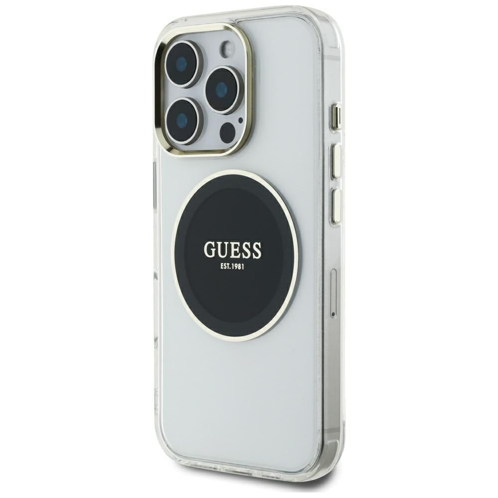 Guess MagSafe dėklas iPhone 16 Pro Max – juodas