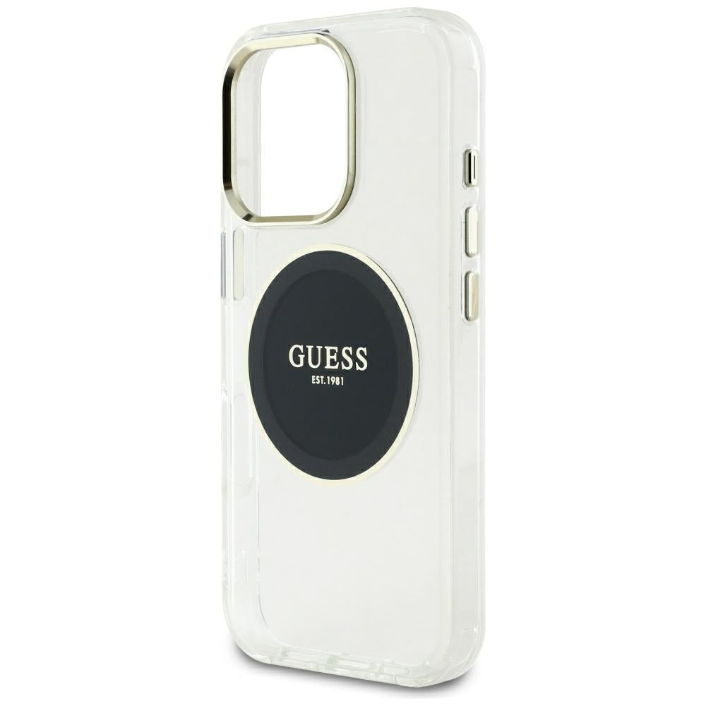 Guess MagSafe dėklas iPhone 16 Pro Max – juodas