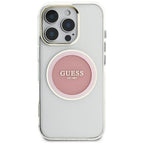 Guess MagSafe dėklas iPhone 16 Pro Max – rožinis