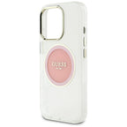 Guess MagSafe dėklas iPhone 16 Pro Max – rožinis
