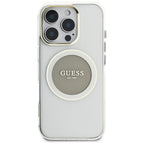 Guess MagSafe dėklas iPhone 16 Pro Max – pilkas