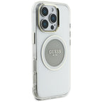 Guess MagSafe dėklas iPhone 16 Pro Max – pilkas