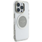Guess MagSafe dėklas iPhone 16 Pro – pilkas