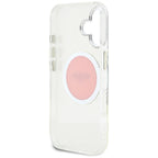 Guess MagSafe dėklas iPhone 16 – rožinis