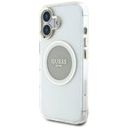 Guess MagSafe dėklas iPhone 16 – pilkas