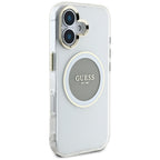 Guess MagSafe dėklas iPhone 16 – pilkas