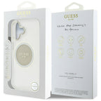 Guess MagSafe dėklas iPhone 16 – pilkas