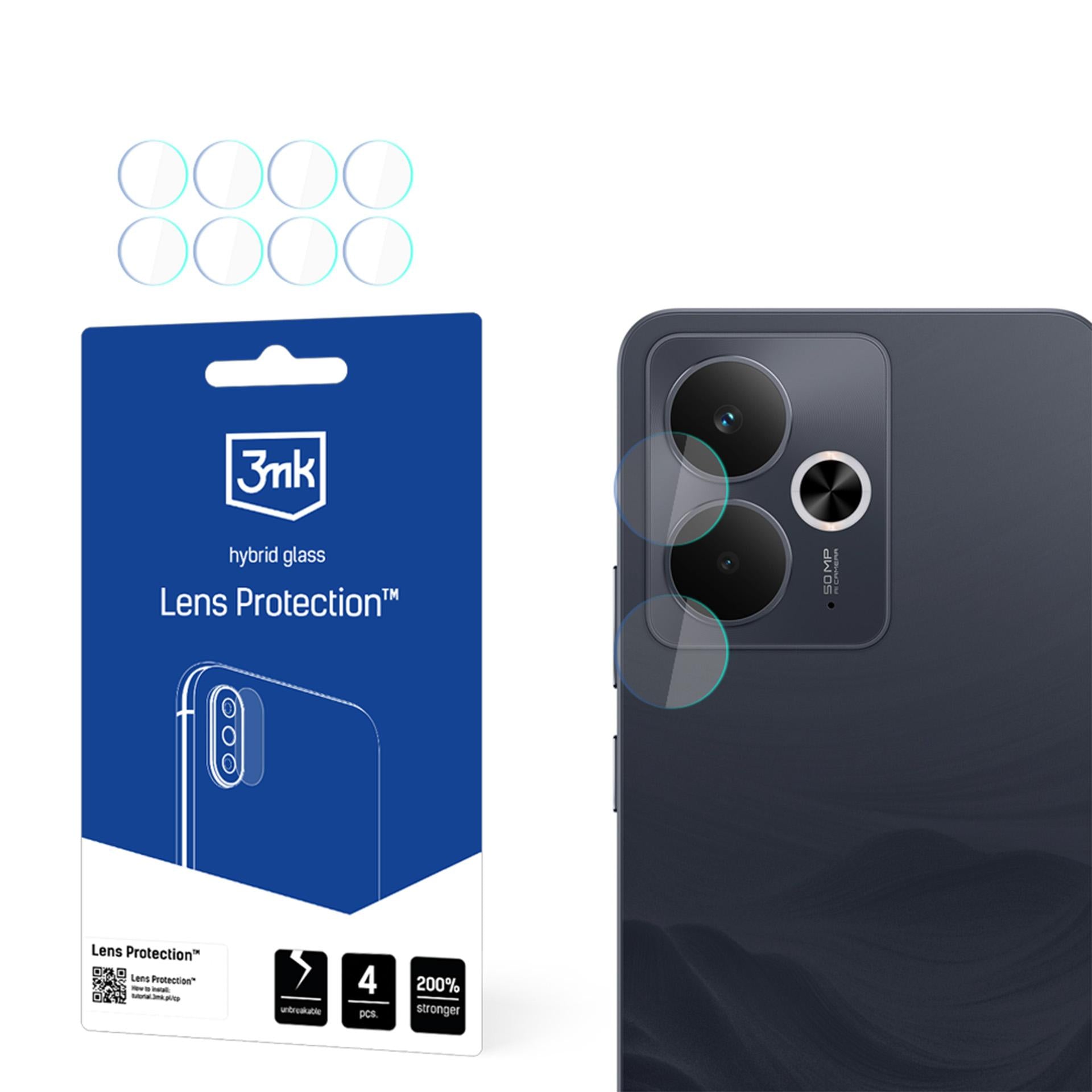 3mk objektyvo apsaugos hibridinis stiklas, skirtas Realme 14 5G / 14T 5G fotoaparato objektyvas -- Realme 14