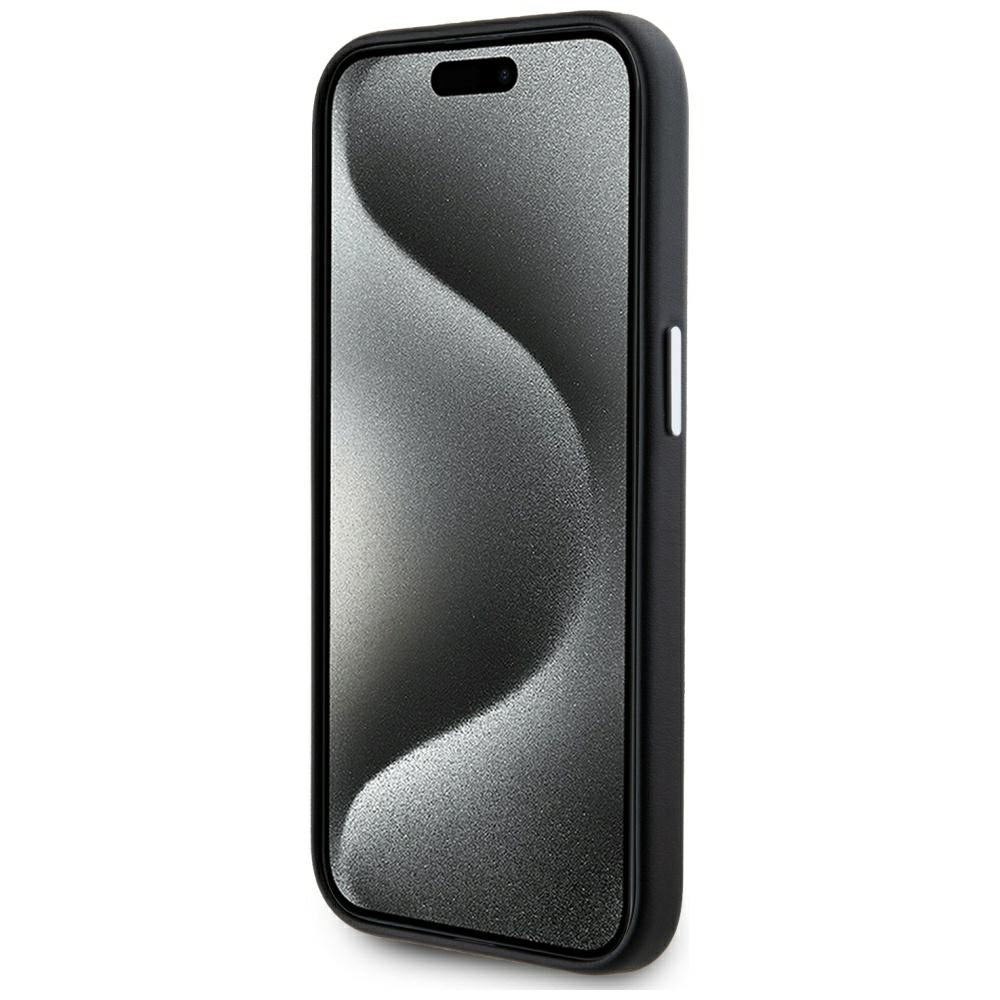 Karl Lagerfeld MagSafe dėklas iPhone 15 Pro – juodas