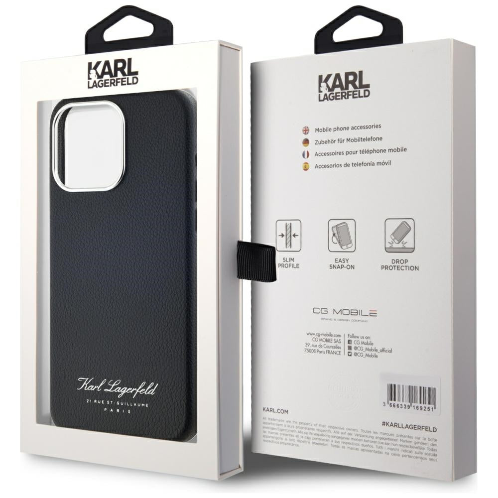Karl Lagerfeld Hotel RSG dėklas iPhone 15 Pro – juodas