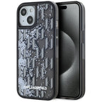 Karl Lagerfeld dėklas iPhone 15 – juodas, blizgučiai -- iPhone 15