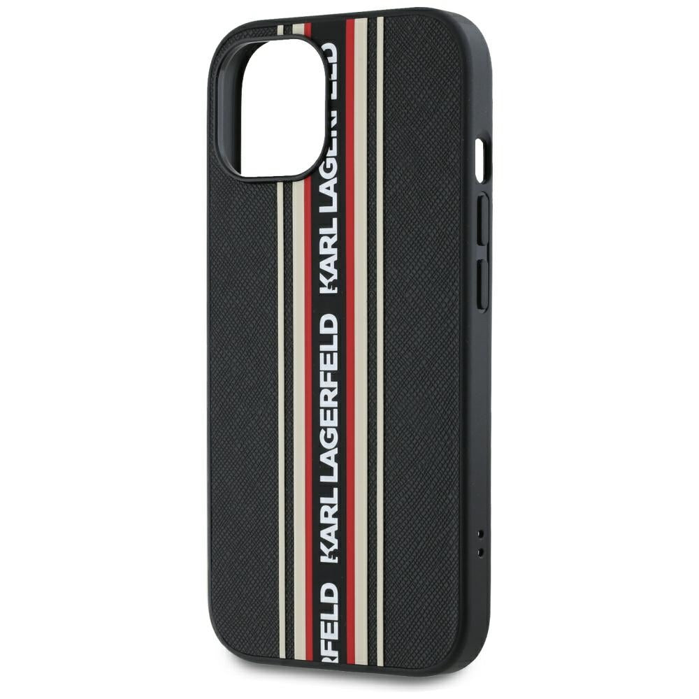 Karl Lagerfeld dėklas iPhone 15 – raudonas su virvele