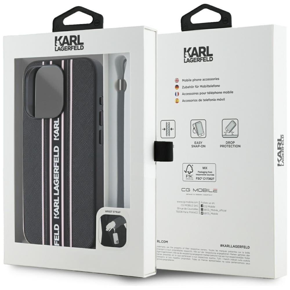 Karl Lagerfeld dėklas iPhone 15 Pro Max – rožinis