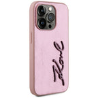 Karl Lagerfeld dėklas iPhone 15 Pro Max – rožinis