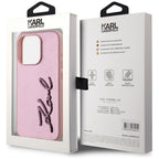 Karl Lagerfeld dėklas iPhone 15 Pro Max – rožinis